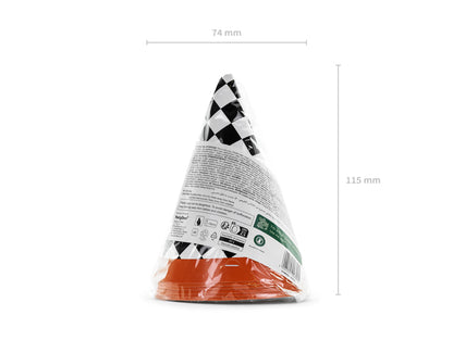 Chapeaux de fête GO!, 16 cm, mélange de couleurs (1 pqt. / 6 pc.)