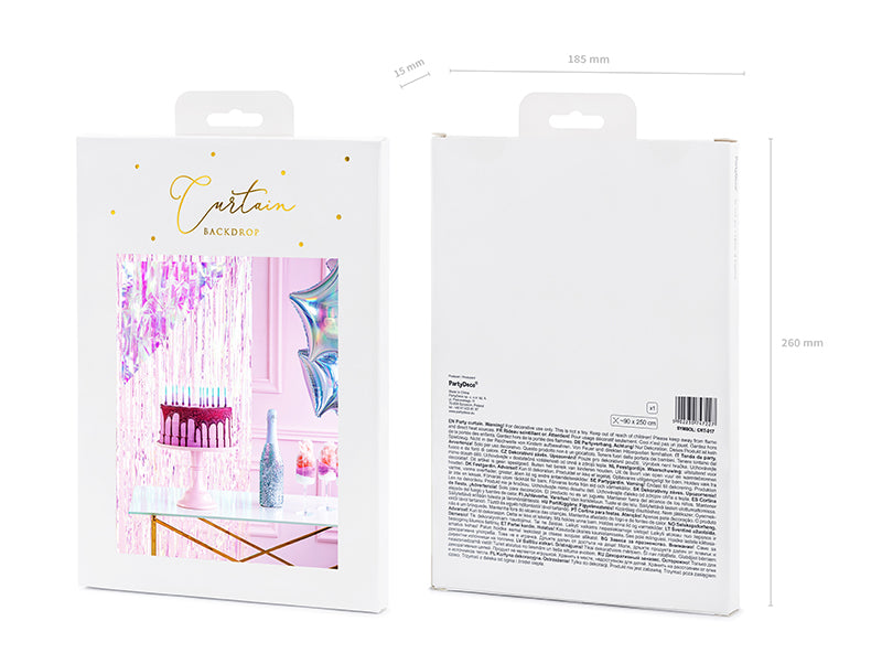 Rideau de fête – iridescent – 90 x 250cm – Atelier Romy