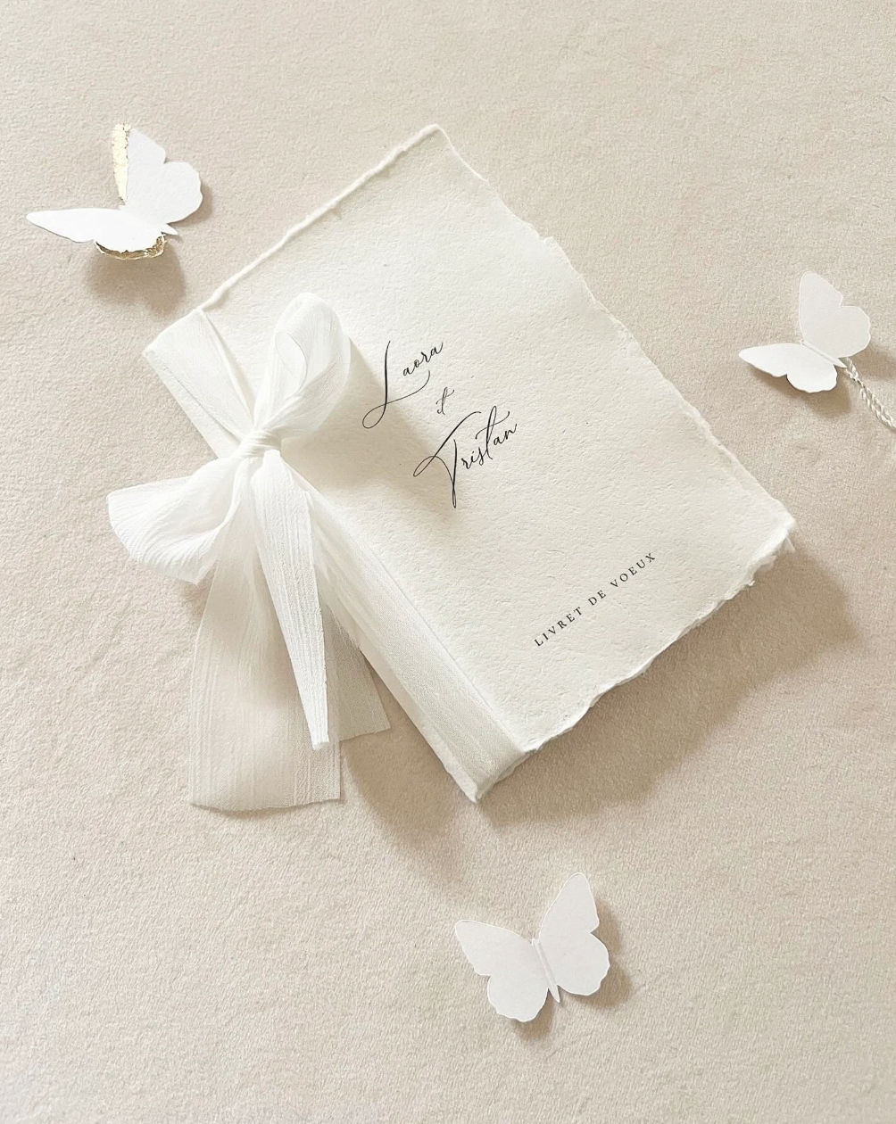 Livret de voeux - Papier coton