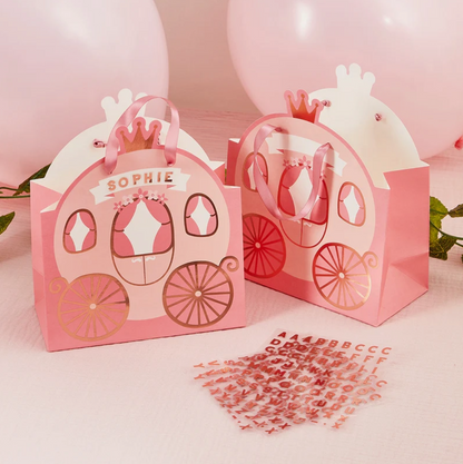 Sac de fête carrosse à personnaliser (lot de 4)