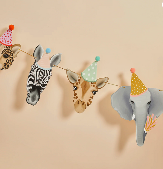 Guirlande pompons animaux