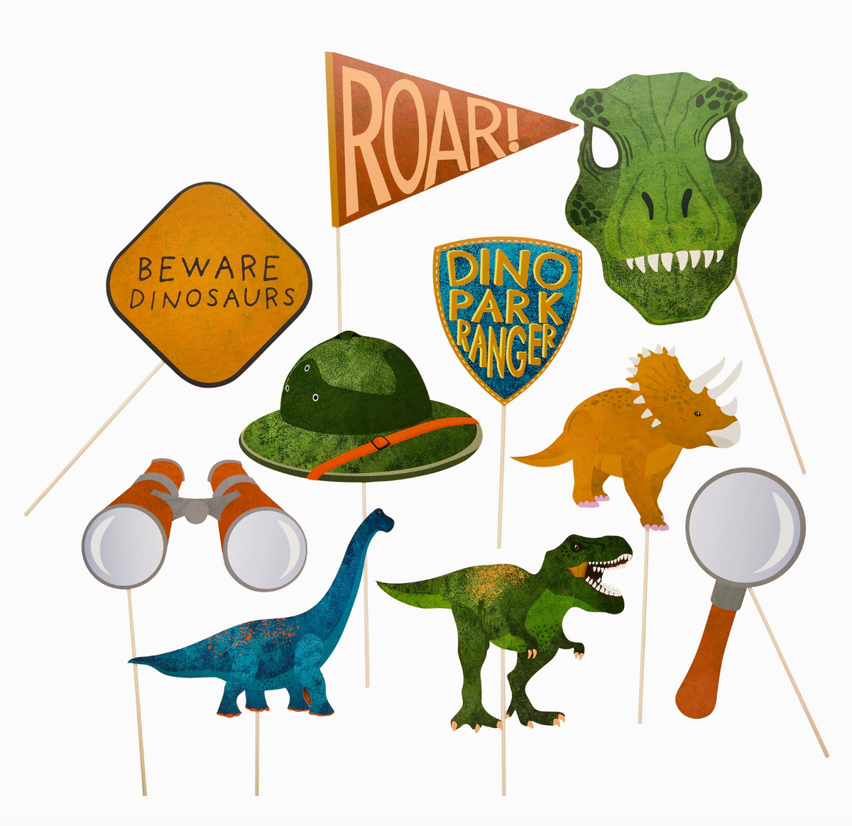 Accessoires photo (lot de 10) - Dino