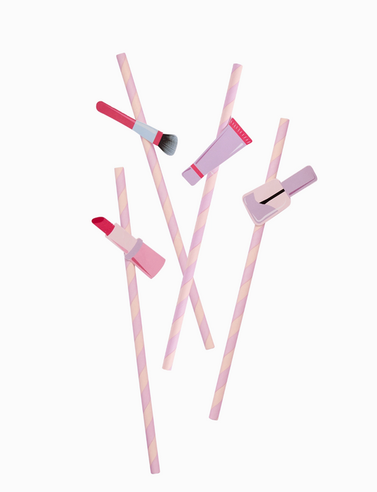 Pailles en papier maquillage - Pack de 16
