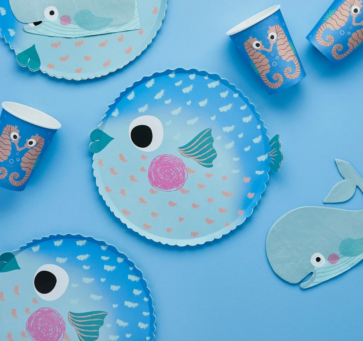 Assiettes Fish - Lot de 8