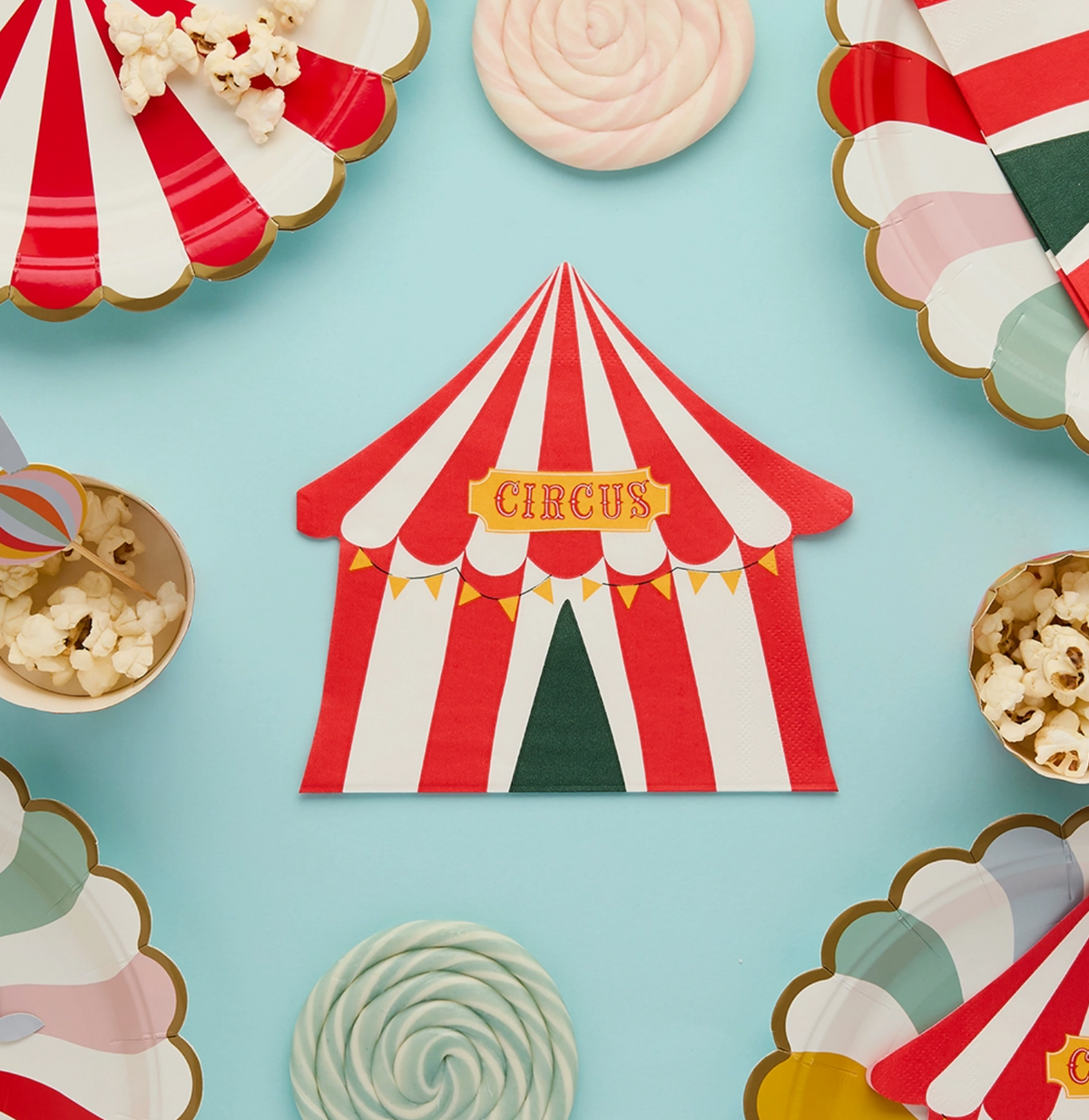 Serviettes en papier cirque - Lot de 16