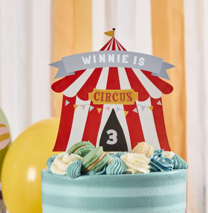 Cake topper Cirque à personnaliser