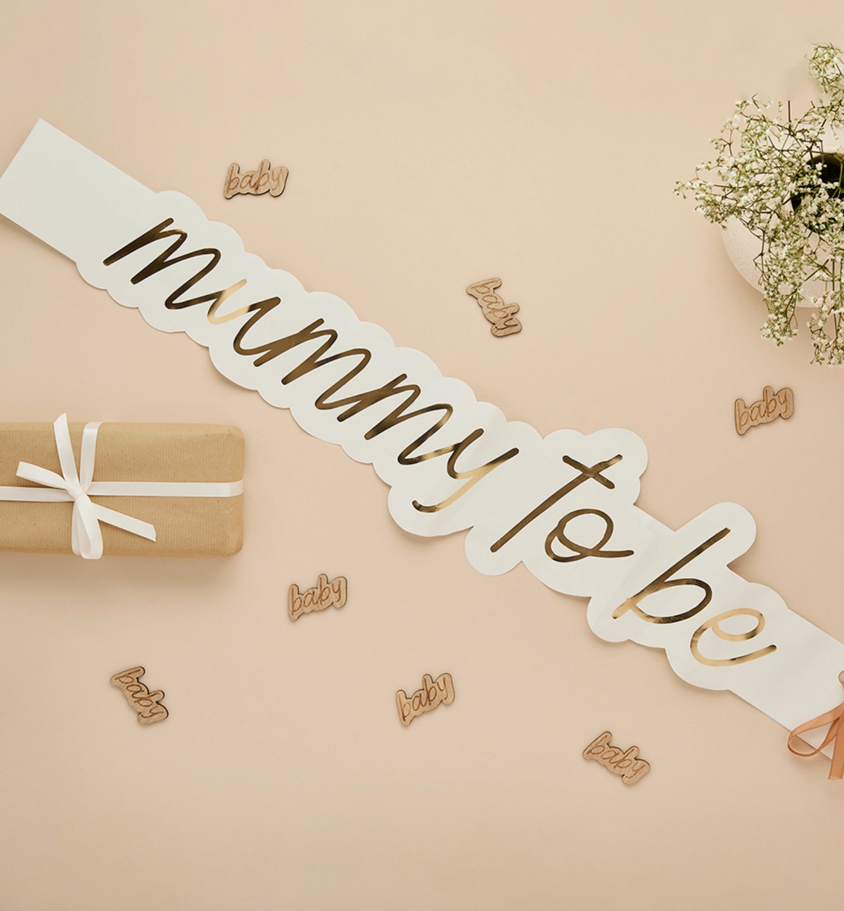 Echarpe en papier "Future maman"
