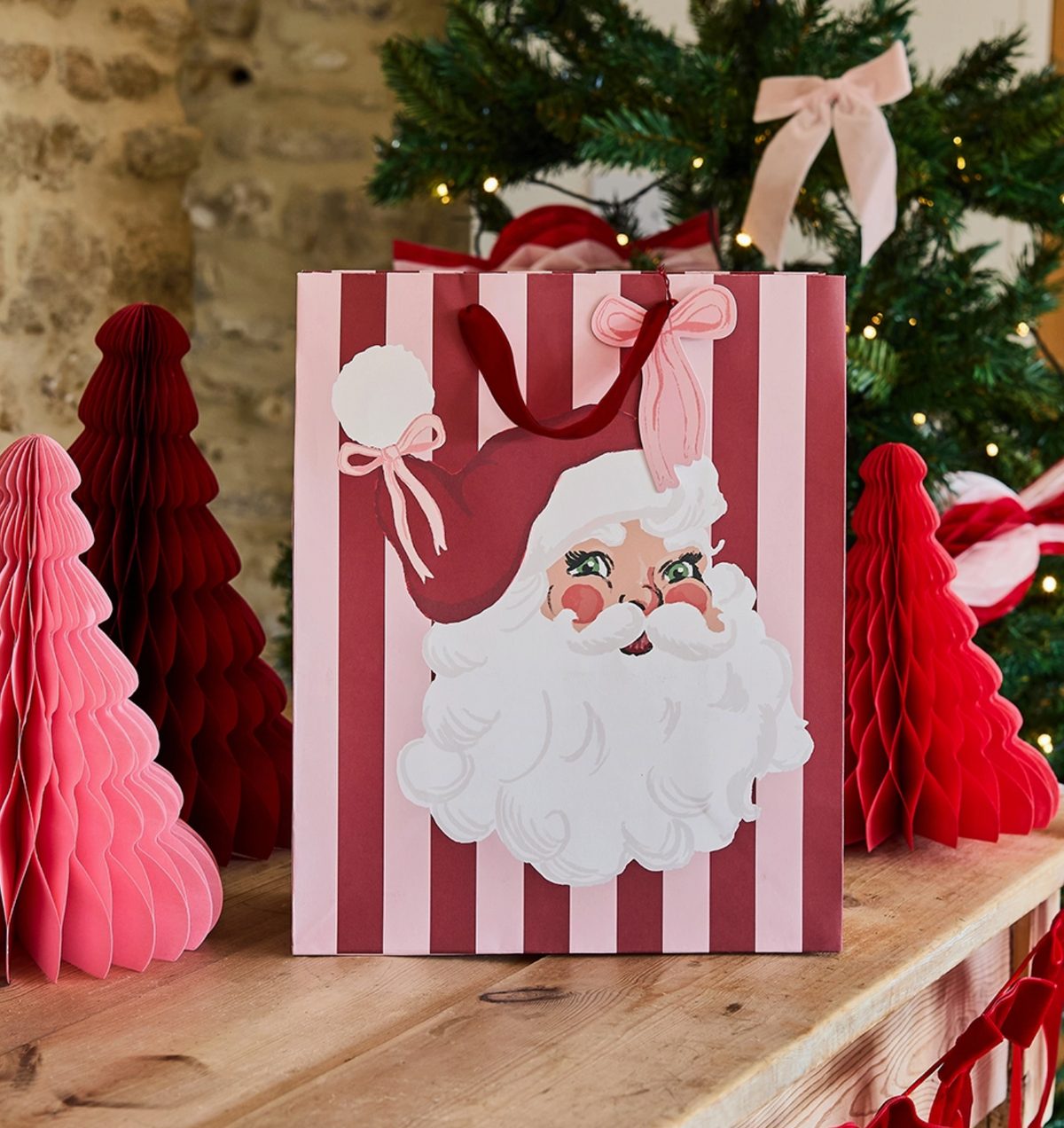 Sac cadeaux moyen Noël Vintage