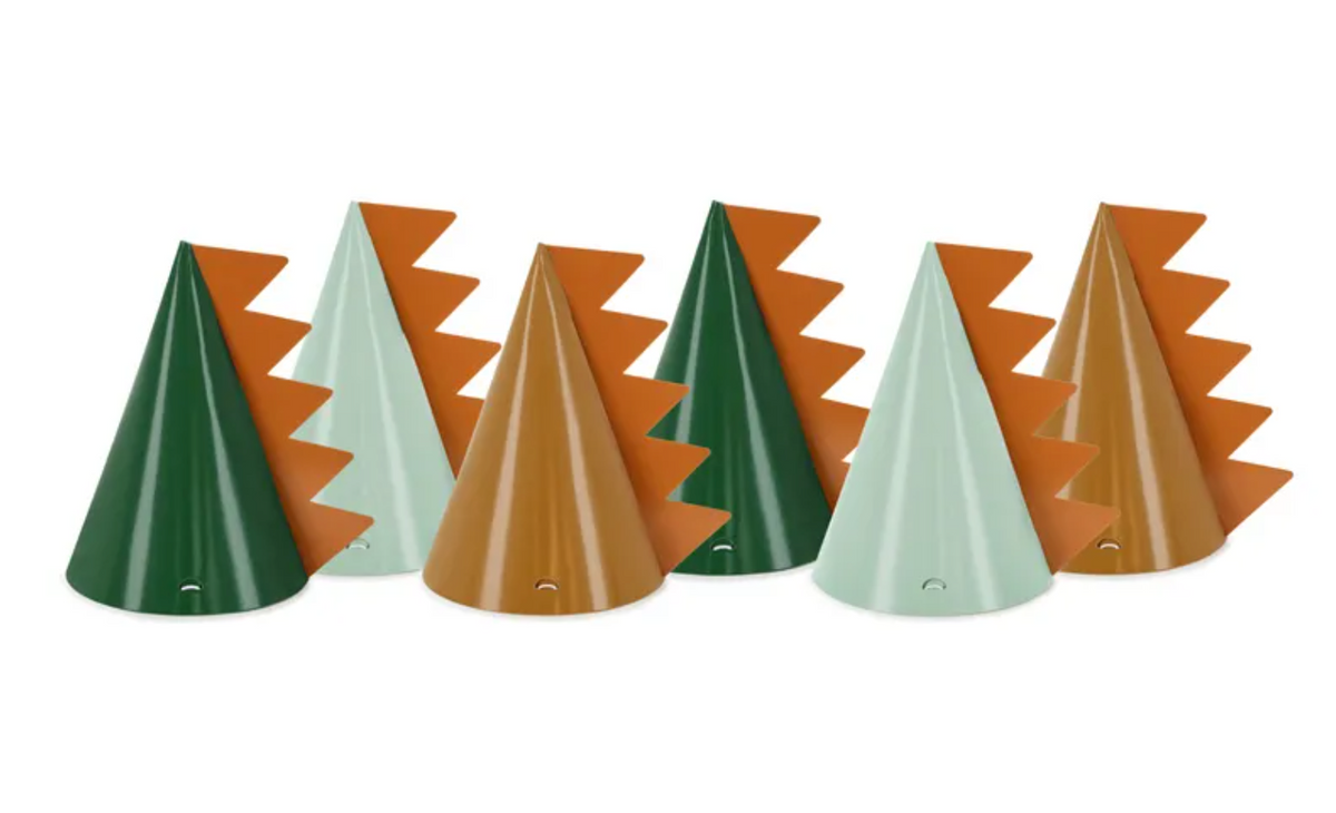 Chapeaux de fête Dinosaures, 14 cm, assortiment
