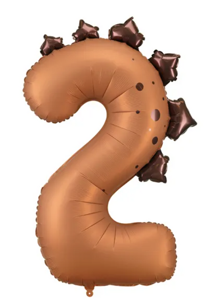 Ballon en aluminium Chiffre ''2'' Dinosaure