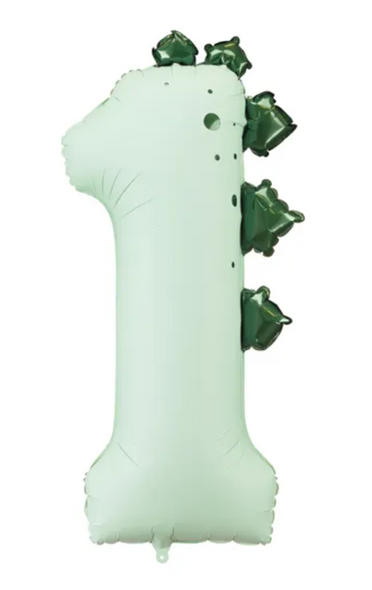 Ballon en aluminium Chiffre ''1'' Dinosaure