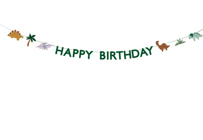 Bannière Happy Birthday Dino, 3 m, mix