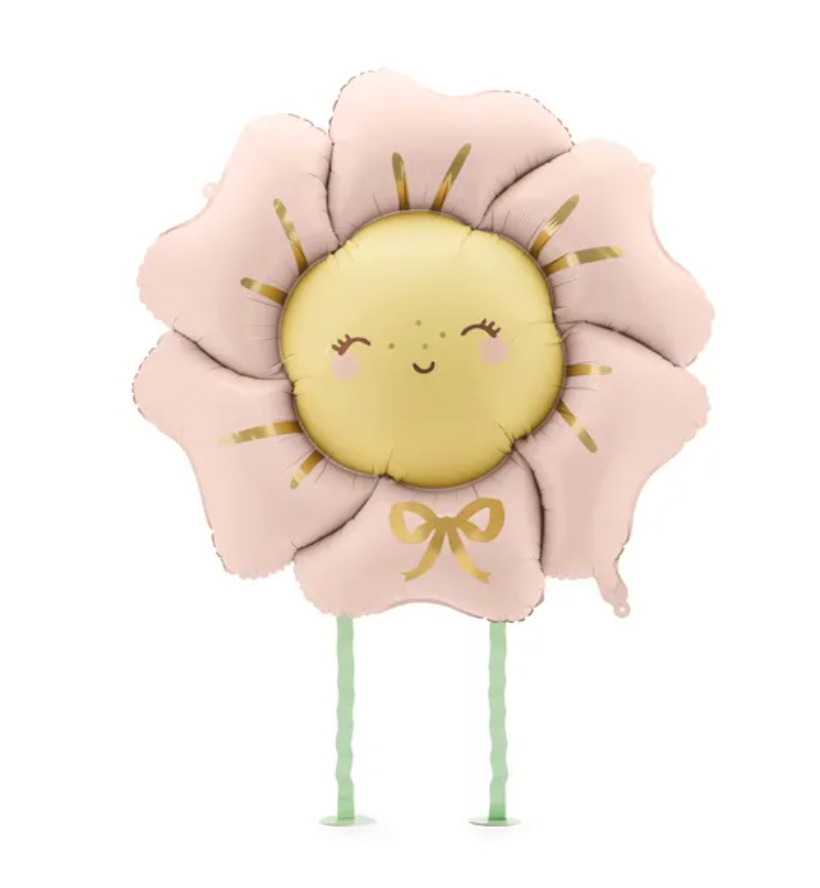 Ballon en aluminium Fleur, 104x104 cm, rose vif