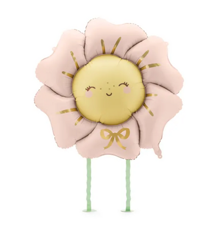 Ballon en aluminium Fleur, 104x104 cm, rose vif