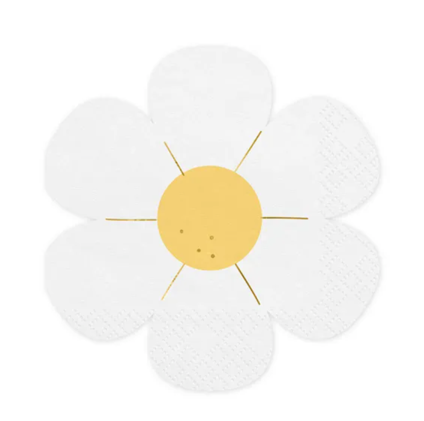 Serviettes de table Marguerite - lot de 12