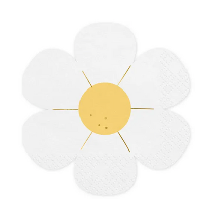 Serviettes de table Marguerite - lot de 12
