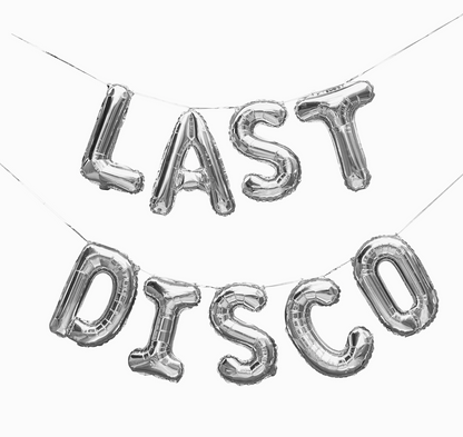 Guirlande ballons argentée - Last Disco