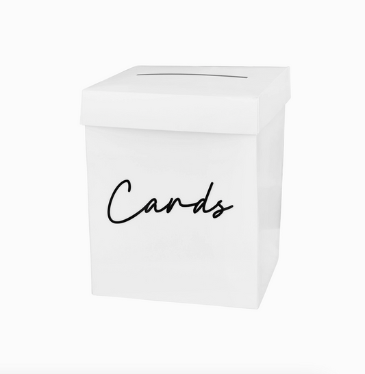Urne carton - Lettres 3D acrylique noir