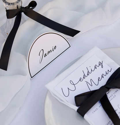 Marque place - Blanc et noir - Lot de 10