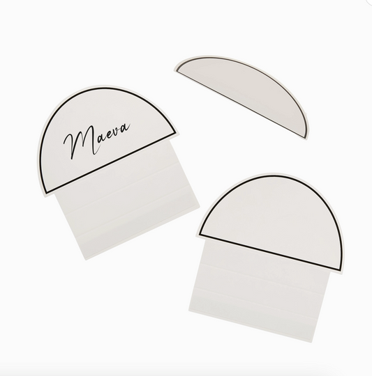 Marque place - Blanc et noir - Lot de 10