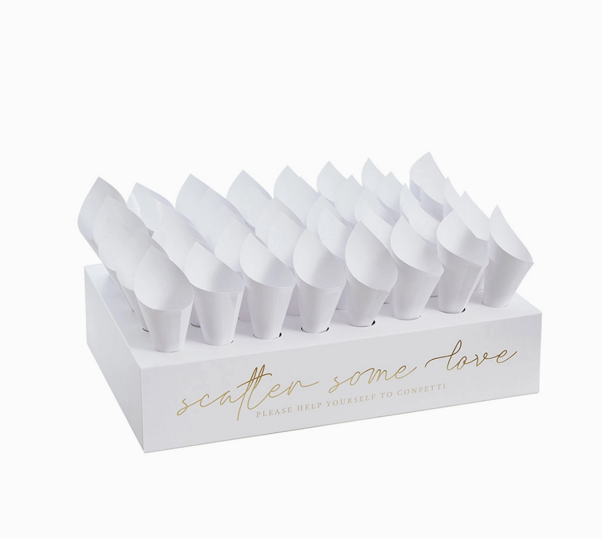 Cornets à confettis avec boîte d'exposition