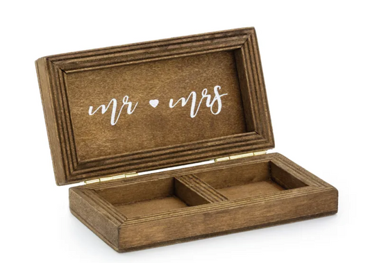 Boîte à bagues en bois