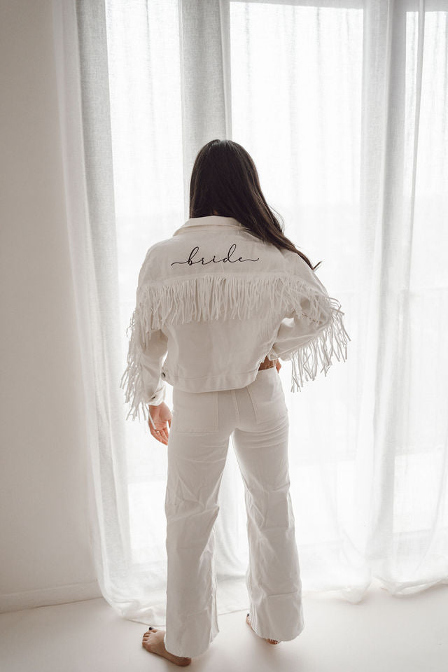 Veste en jean "Franges"