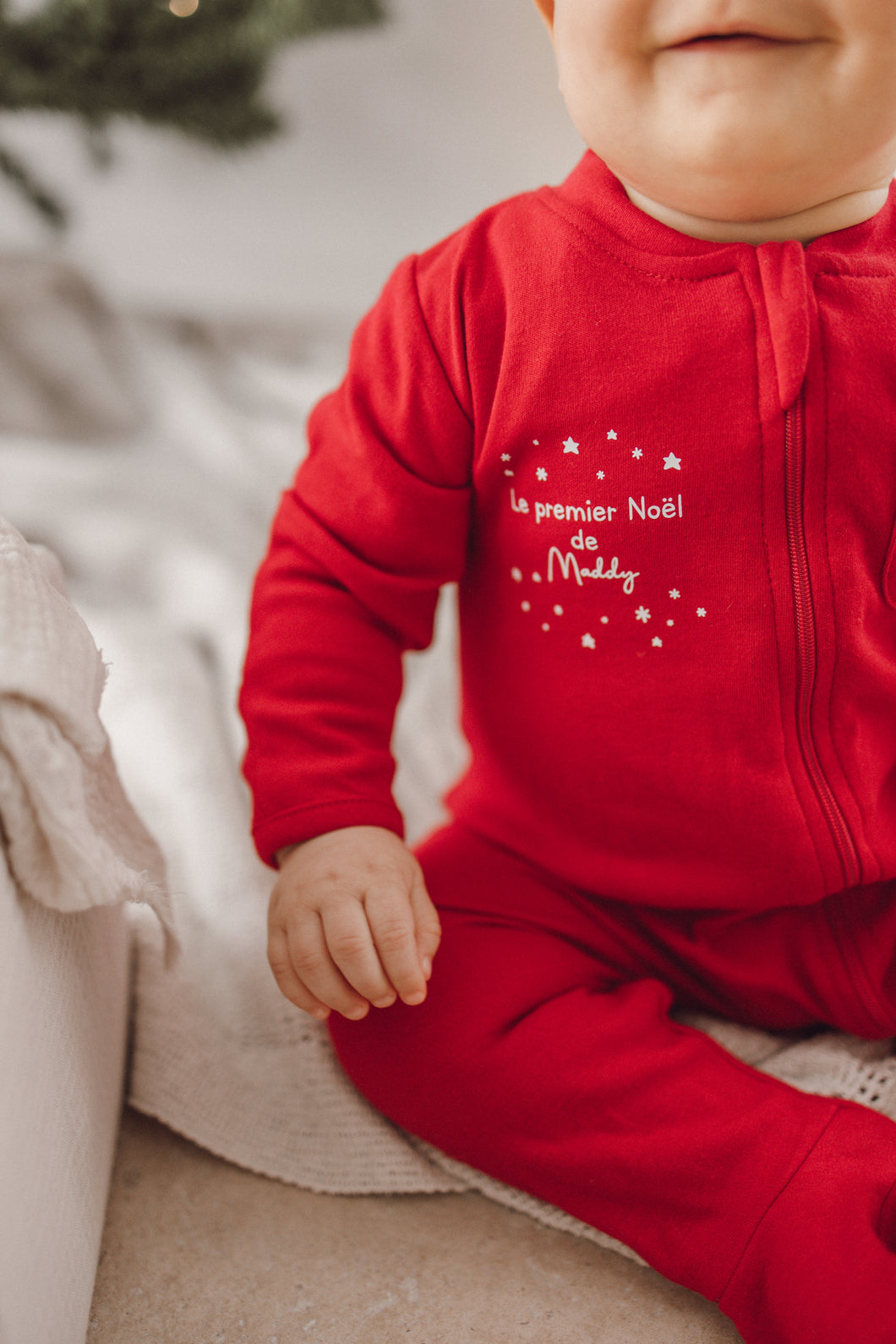 Pyjama rouge Noël - 1 pièce