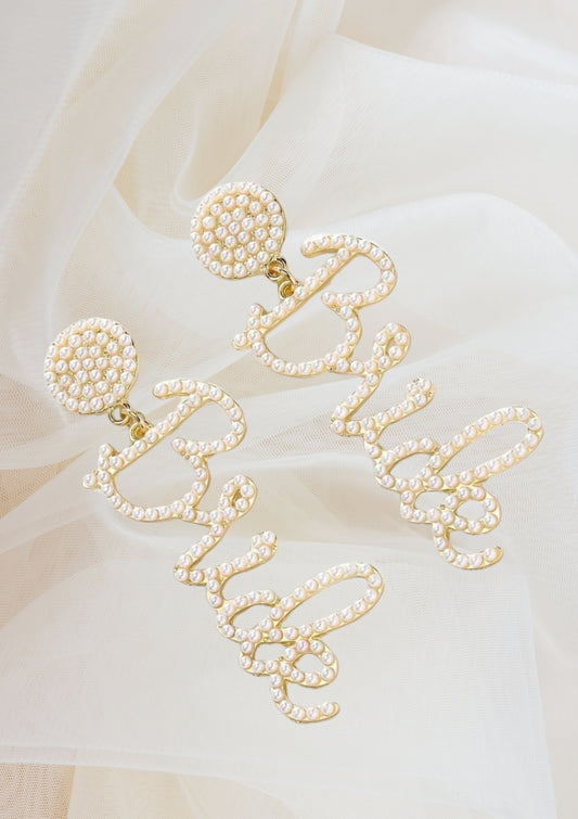 Boucle d'oreille "BRIDE" à perles