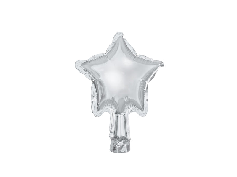 Ballon en aluminium Étoile, 12cm, argenté – lot de 25 pièces