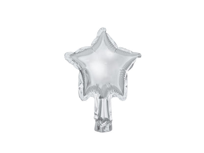 Ballon en aluminium Étoile, 12cm, argenté – lot de 25 pièces