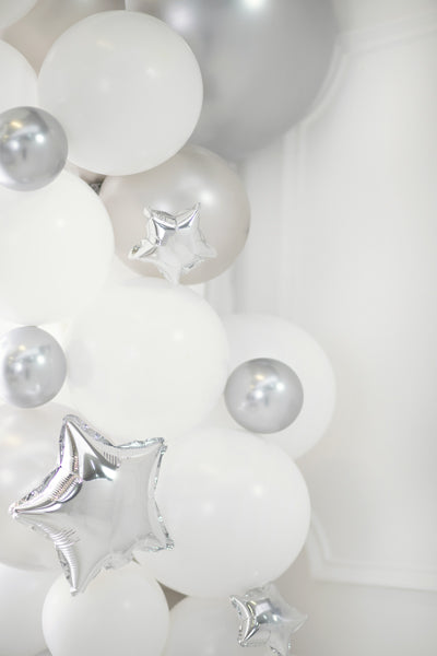 Ballon en aluminium Étoile, 12cm, argenté – lot de 25 pièces