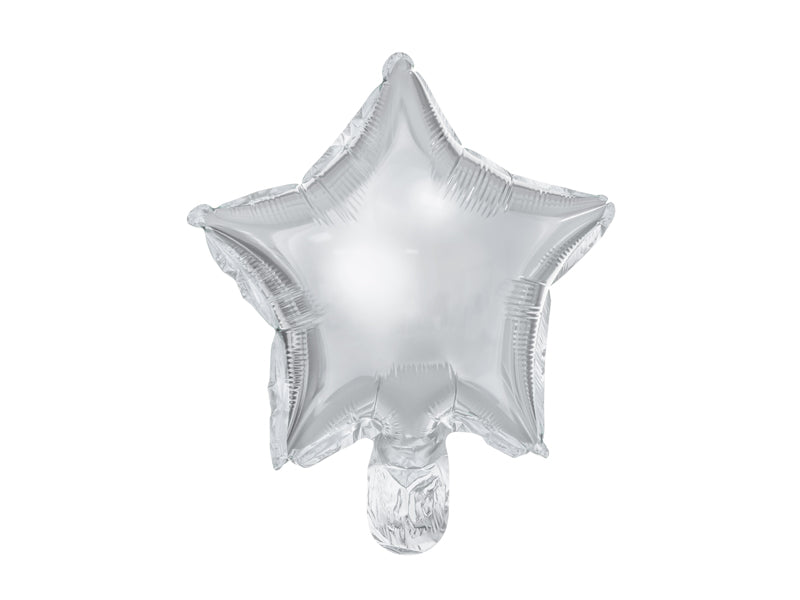 Ballons en aluminium Étoile, 25cm, argenté – lot de 25 pièces
