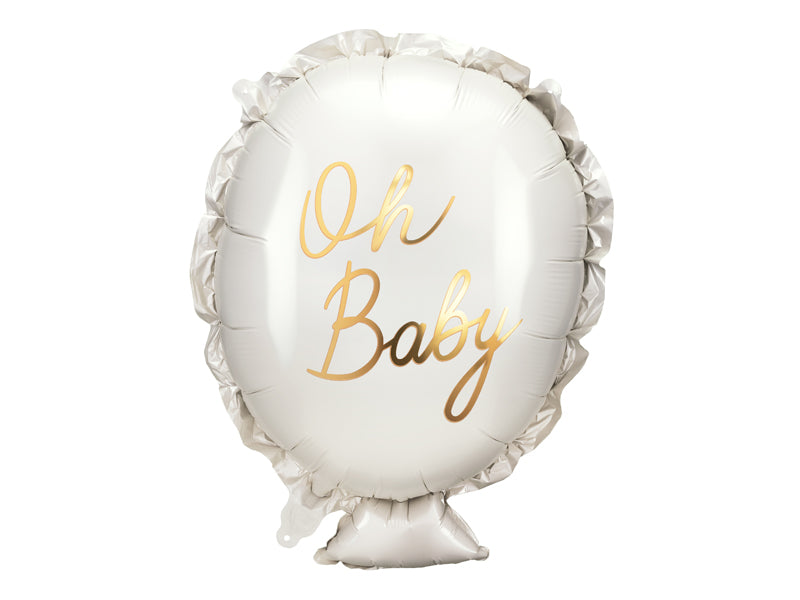 Ballon en aluminium Oh baby, 53x69 cm, multicolore