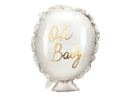 Ballon en aluminium Oh baby, 53x69 cm, multicolore