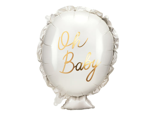 Ballon en aluminium Oh baby, 53x69 cm, multicolore