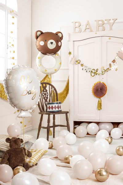 Ballon en aluminium Oh baby, 53x69 cm, multicolore