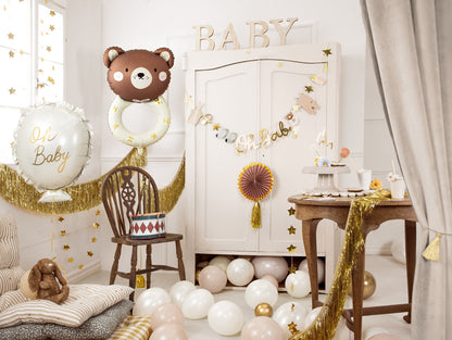 Ballon en aluminium Oh baby, 53x69 cm, multicolore