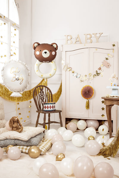 Ballon en aluminium Oh baby, 53x69 cm, multicolore