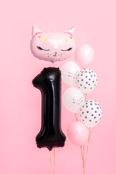 Ballon chiffre aluminium "1", 86cm, noir