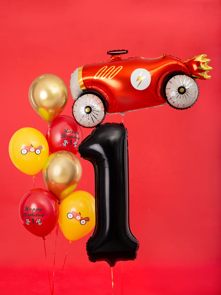 Ballon chiffre aluminium "1", 86cm, noir