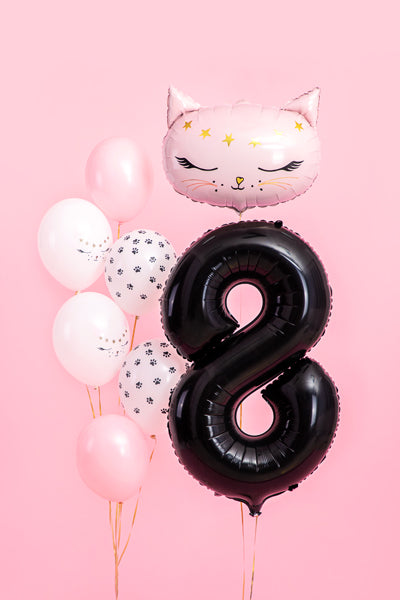 Ballon chiffre aluminium "8", 86cm, noir