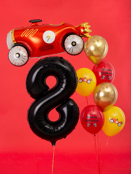 Ballon chiffre aluminium "8", 86cm, noir