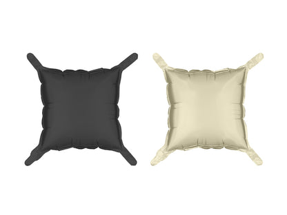 Rideau de ballons en aluminium double face Carré, noir-beige, 35 x 35 cm (1 pqt. / 4 pc.)
