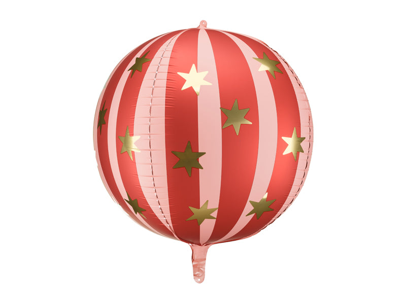 Ballon étoilé rouge et or – Anniversaire Cirque
