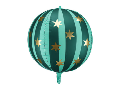 Ballon étoilé vert et or – Anniversaire Cirque