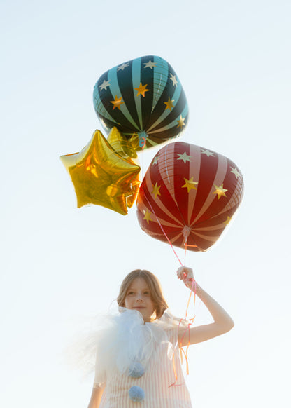 Ballon étoilé vert et or – Anniversaire Cirque