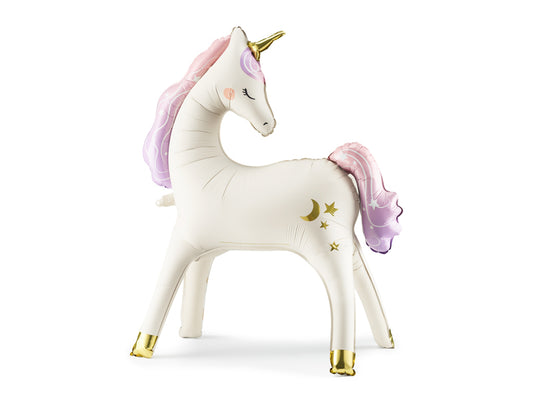 Ballon licorne autoportant, 95x86 cm, assortiment