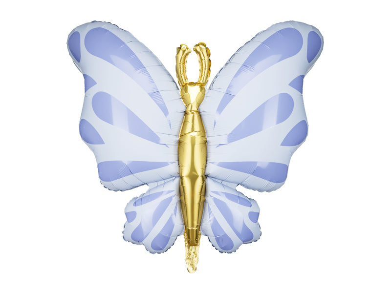 Ballon en aluminium Papillon, 69x69 cm, bleu