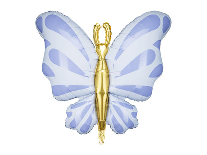 Ballon en aluminium Papillon, 69x69 cm, bleu